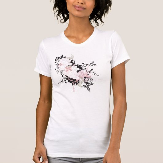 Abstracte bloemen T-Shirt (Voorkant)