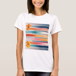 Abstracte bloemen T-Shirt