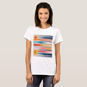 Abstracte bloemen T-Shirt