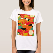 Abstracte bloemen t-shirt (Voorkant)