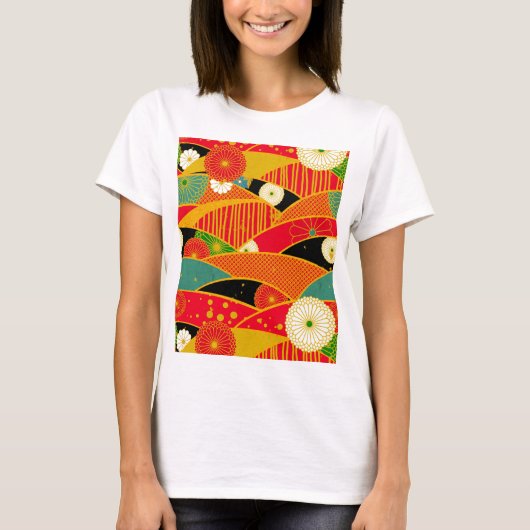 Abstracte bloemen t-shirt (Voorkant)