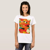 Abstracte bloemen t-shirt (Voorkant volledig)