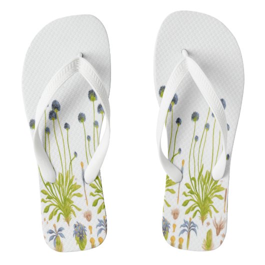 Abstracte bloemen Teenslippers (Voetbed)