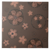 Abstracte bloemen tegeltje (Voorkant)