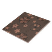 Abstracte bloemen tegeltje (Zijkant)