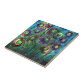 Abstracte Bloemen Tegeltje (Zijkant)