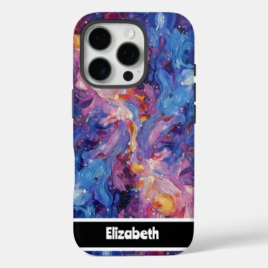  Abstracte Bloemen Telefoon Hoesje (Achterkant)