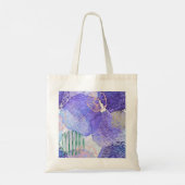 Abstracte bloemen tote bag (Achterkant)