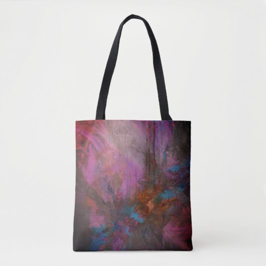 Abstracte bloemen tote bag (Voorkant)