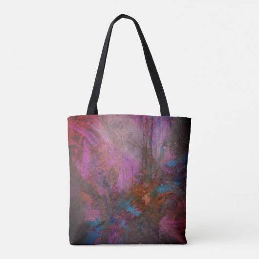 Abstracte bloemen tote bag (Achterkant)