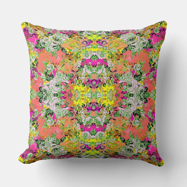 Abstracte bloemen van Cute girley Kussen (Voorkant)