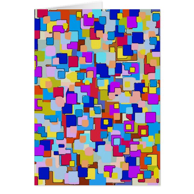 Abstracte bloemen vierkant (Voorkant)