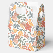 Abstracte Bloemen & Vogels Mid Century Modern Patt Bedankdoosjes (Geopend)