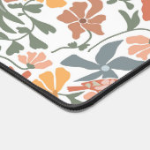 Abstracte Bloemen & Vogels Mid Century Modern Patt Bureaumat (Hoek)