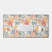 Abstracte Bloemen & Vogels Mid Century Modern Patt Bureaumat (Keyboard & Muis)