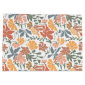 Abstracte Bloemen & Vogels Mid Century Modern Patt Groot Cadeauzakje (Achterkant)