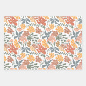 Abstracte Bloemen & Vogels Mid Century Modern Patt Inpakpapier Vel (Voorkant 3)