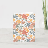 Abstracte Bloemen & Vogels Mid Century Modern Patt Kaart (Voorkant)
