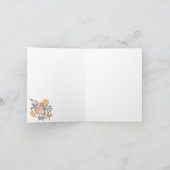 Abstracte Bloemen & Vogels Mid Century Modern Patt Kaart (Binnen)