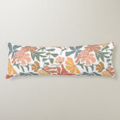 Abstracte Bloemen & Vogels Mid Century Modern Patt Lichaamskussen (Voorkant)