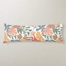 Abstracte Bloemen & Vogels Mid Century Modern Patt Lichaamskussen