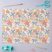 Abstracte Bloemen & Vogels Mid Century Modern Patt Tissuepapier (Craft)
