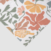 Abstracte Bloemen & Vogels Mid Century Modern Patt Tissuepapier (Detail)