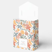 Abstracte Bloemen & Vogels Mid Century Modern Wedd Bedankdoosjes (Geopend)