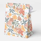 Abstracte Bloemen & Vogels Mid Century Modern Wedd Bedankdoosjes (Achterkant)