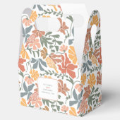 Abstracte Bloemen & Vogels Mid Century Modern Wedd Bedankdoosjes (Geopend)