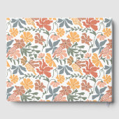 Abstracte Bloemen & Vogels Mid Century Modern Wedd Gastenboek (Achterkant)