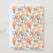 Abstracte Bloemen & Vogels Mid Century Verjaardags Kaart (Achterkant)