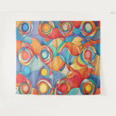 Abstracte bloemen wandkleed (Voorkant (horizontaal))