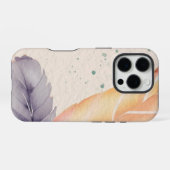 Abstracte bloemen Waterverf achtergrond op papier iPhone Hoesje (Achterkant horizontaal)
