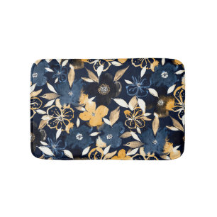 Abstracte bloemen: Waterverf Herhalingspatroon Badmat