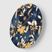 Abstracte bloemen: Waterverf Herhalingspatroon Grote Klok (Hoek)