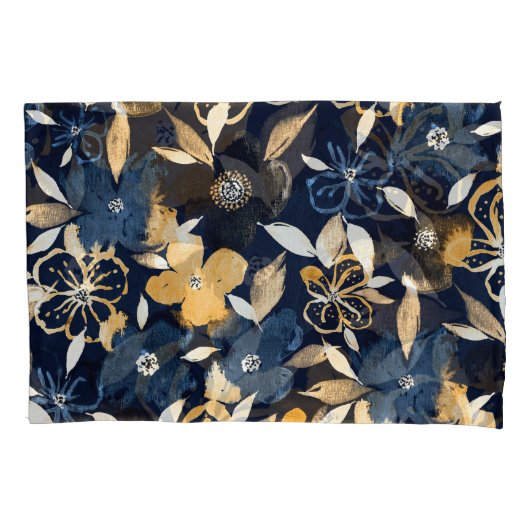 Abstracte bloemen: Waterverf Herhalingspatroon Kussensloop (Voorkant)