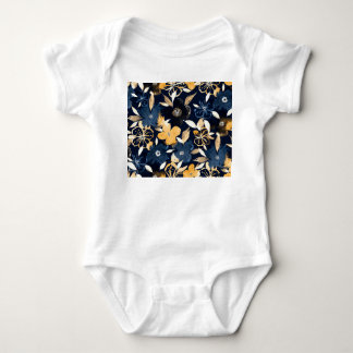 Abstracte bloemen: Waterverf Herhalingspatroon Romper