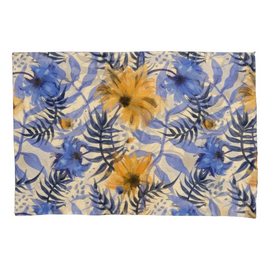 Abstracte Bloemen: Waterverf Modern Pattern Kussensloop (Voorkant)