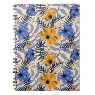 Abstracte Bloemen: Waterverf Modern Pattern Notitieboek