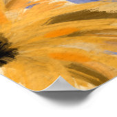 Abstracte Bloemen: Waterverf Modern Pattern Poster (Hoek)