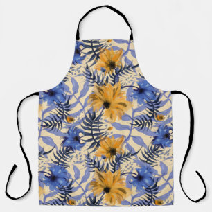 Abstracte Bloemen: Waterverf Modern Pattern Schort