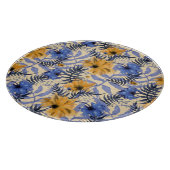 Abstracte Bloemen: Waterverf Modern Pattern Snijplank (Hoek)