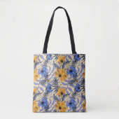 Abstracte Bloemen: Waterverf Modern Pattern Tote Bag (Voorkant)
