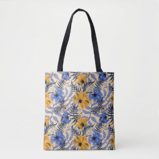 Abstracte Bloemen: Waterverf Modern Pattern Tote Bag