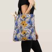 Abstracte Bloemen: Waterverf Modern Pattern Tote Bag (Dichtbij)