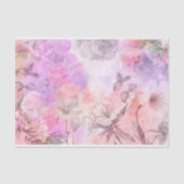  Abstracte Bloemen Waterverf Ontwerp Tissuepapier (Voorkant)