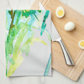 Abstracte bloemen waterverf theedoek (Quarter Fold)