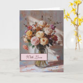 Abstracte bloemen wenskaart kaart (Gele Bloem)