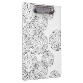 Abstracte bloemen, zwart en wit klembord (Rechts)